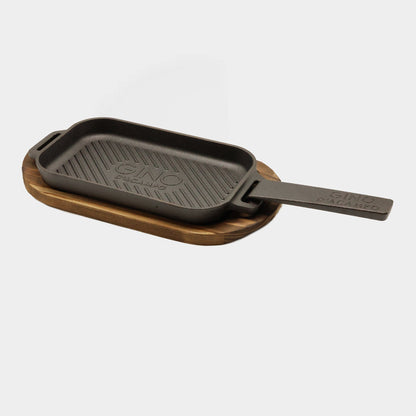 Gino Cast Iron Griddle Pan & Skillet Pan Set
