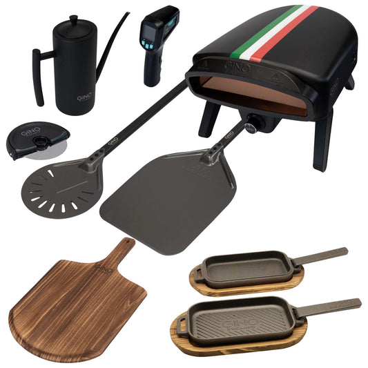 Gino Gas Pizza Oven Super Bundle Includes 7 Accessories Free